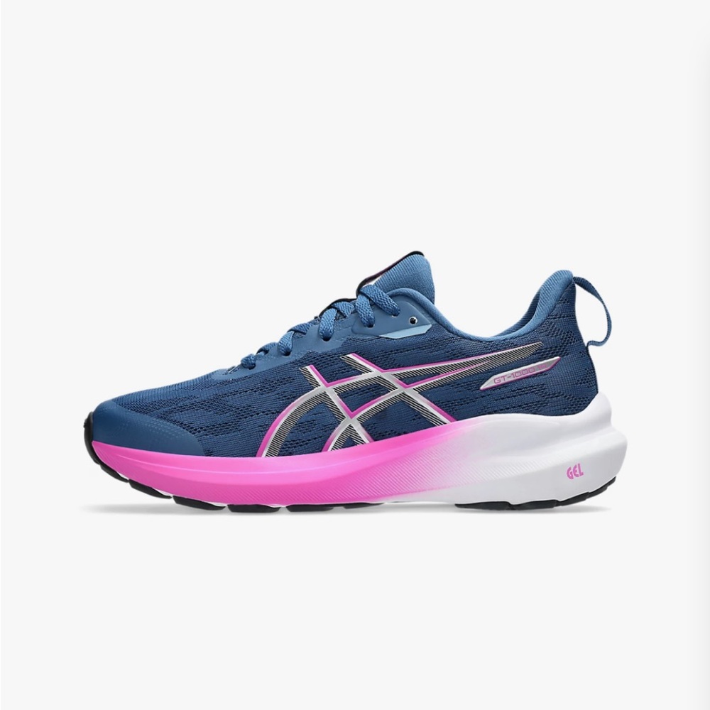NEW ASICS Kids' Navy Blue & Pink Sneakers GT-1000 14 GRADE SCHOOL